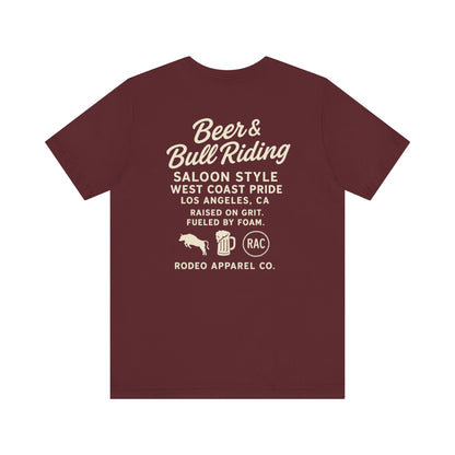 Beer & Bull Riding Tee